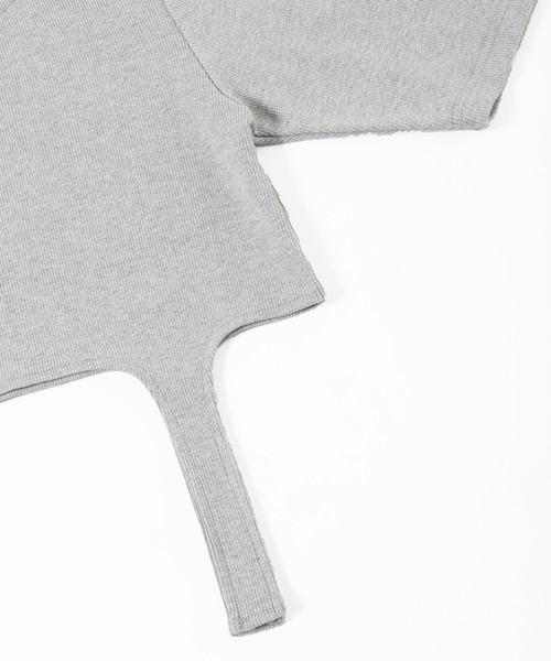 WC(ダブル シー)の「バラワンポイントガーターTシャツ(Tシャツ/カットソー・レディース・ホワイト/グレー・FREE)」の22枚目の写真