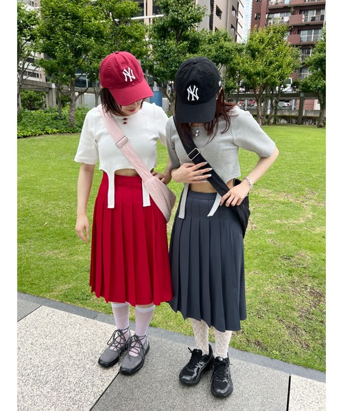 WC(ダブル シー)の「バラワンポイントガーターTシャツ(Tシャツ/カットソー・レディース・ホワイト/グレー・FREE)」の13枚目の写真