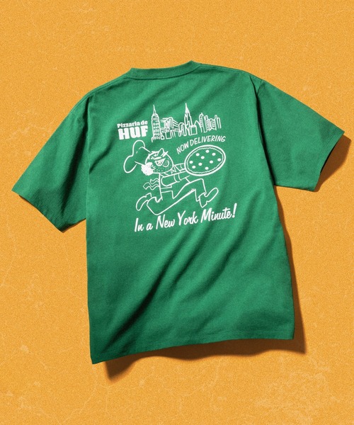 HUF(ハフ)の「NY DELIVERY TEE / HUF ハフ 半袖 プリント Tシャツ(Tシャツ/カットソー・メンズ・ブラック/ダークグリーン/ホワイト・SMALL/MEDIUM/LARGE/X-LARGE/XX-LARGE)」の3枚目の写真