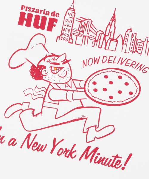 HUF(ハフ)の「NY DELIVERY TEE / HUF ハフ 半袖 プリント Tシャツ(Tシャツ/カットソー・メンズ・ブラック/ダークグリーン/ホワイト・SMALL/MEDIUM/LARGE/X-LARGE/XX-LARGE)」の21枚目の写真