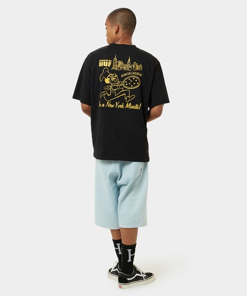 HUF(ハフ)の「NY DELIVERY TEE / HUF ハフ 半袖 プリント Tシャツ(Tシャツ/カットソー・メンズ・ブラック/ダークグリーン/ホワイト・SMALL/MEDIUM/LARGE/X-LARGE/XX-LARGE)」の6枚目の写真