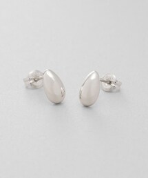 シルバー ペアシェイプ スタッドピアス