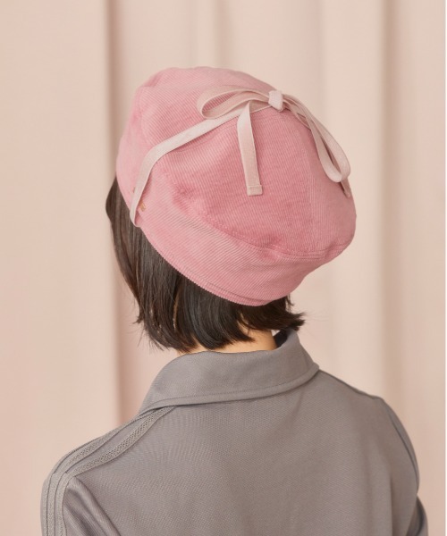 kaorinomori（カオリノモリ）の「kaorinomori ルモアベレー / カオリノモリ（ハンチング/ベレー帽・レディース・ブラック/ピンク・M/57.5cm）」の20枚目の写真