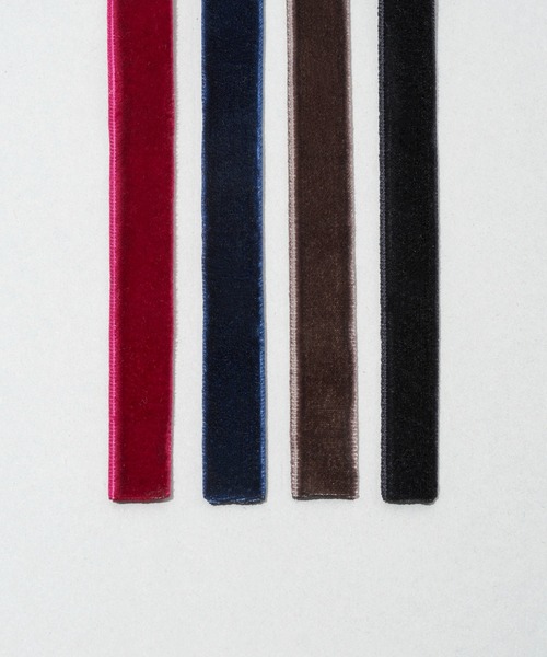 GOLDY（ゴールディ）の「ベロア ロング レングス リボン セット クリップ（バレッタ/ヘアクリップ・レディース・ブラウン/ブルー/レッド/ブラック・FREE）」の15枚目の写真
