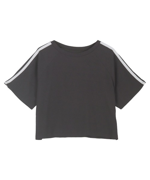 KOBE LETTUCE(コウベレタス)の「袖ラインシアーTシャツ(Tシャツ/カットソー・レディース・オフホワイト/チャコール/ブラック・M)」の14枚目の写真