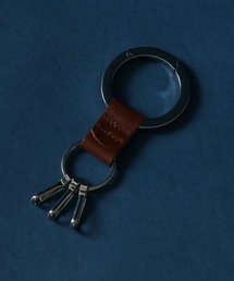 ANPAS（アンパス）の「MADE IN JAPAN Real Leather Metal Circle Key Ring/日本製 栃木レザー メタルサークル キーホルダー キーケース キーリング メンズ レディース メタル（キーホルダー）」