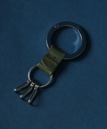 ANPAS（アンパス）の「MADE IN JAPAN Real Leather Metal Circle Key Ring/日本製 栃木レザー メタルサークル キーホルダー キーケース キーリング メンズ レディース メタル（キーホルダー）」