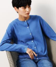 OPAQUE.CLIP | ネックシアークルーニットカーディガン【洗濯機洗い可/UVケア】(カーディガン/ボレロ)