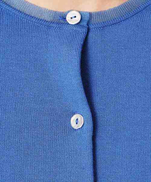 OPAQUE.CLIP（オペークドットクリップ）の「◆UV ネックシアークルーニットカーディガン【洗濯機洗い可】（カーディガン/ボレロ・レディース・ダークブラウン/ブラック/ブルー・40/42/38）」の11枚目の写真