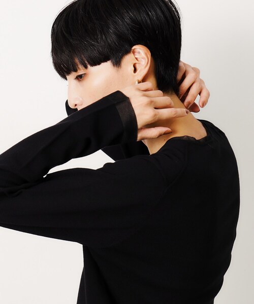 OPAQUE.CLIP（オペークドットクリップ）の「◆UV ネックシアークルーニットカーディガン【洗濯機洗い可】（カーディガン/ボレロ・レディース・ダークブラウン/ブラック/ブルー・40/42/38）」の12枚目の写真