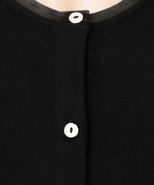 OPAQUE.CLIP（オペークドットクリップ）の「◆UV ネックシアークルーニットカーディガン【洗濯機洗い可】（カーディガン/ボレロ・レディース・ダークブラウン/ブラック/ブルー・40/42/38）」の15枚目の写真