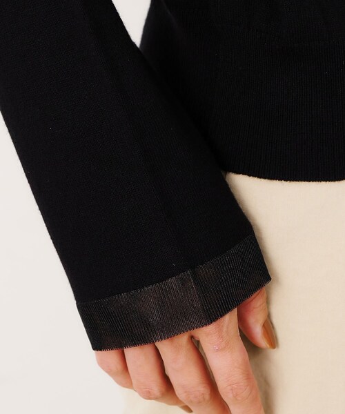 OPAQUE.CLIP（オペークドットクリップ）の「◆UV ネックシアークルーニットカーディガン【洗濯機洗い可】（カーディガン/ボレロ・レディース・ダークブラウン/ブラック/ブルー・40/42/38）」の21枚目の写真