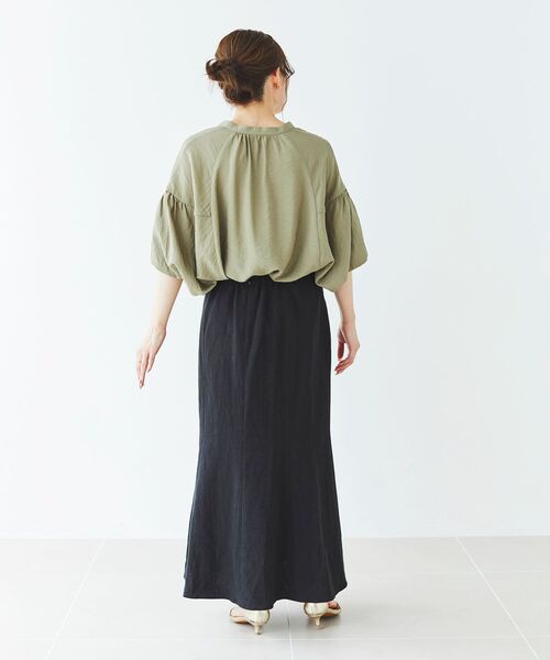 le.coeur blanc（ルクールブラン）の「ヴィンテージライクフレアスリーブブラウス（シャツ/ブラウス・レディース・カーキオリーブ/ブラック/オフホワイト・38）」の21枚目の写真