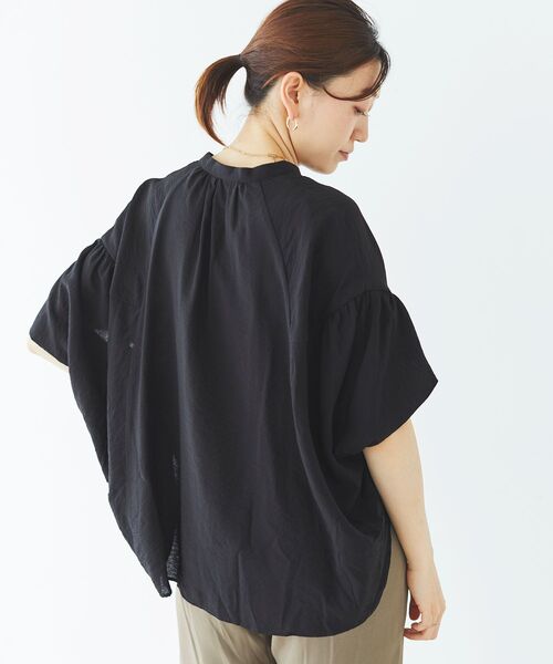 le.coeur blanc（ルクールブラン）の「ヴィンテージライクフレアスリーブブラウス（シャツ/ブラウス・レディース・カーキオリーブ/ブラック/オフホワイト・38）」の18枚目の写真