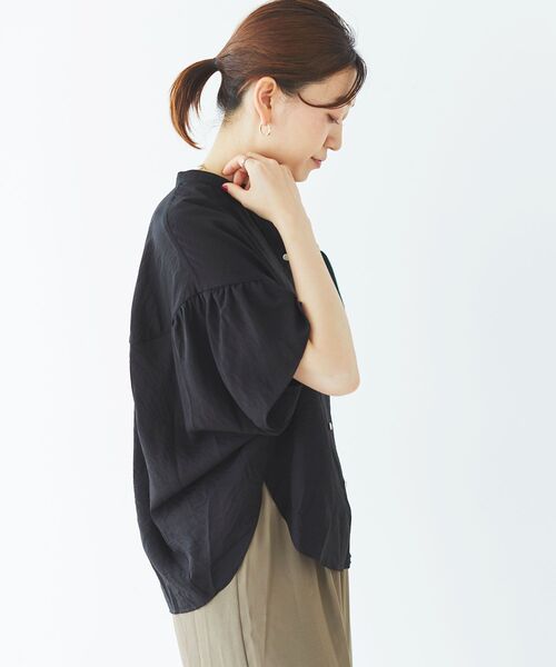 le.coeur blanc（ルクールブラン）の「ヴィンテージライクフレアスリーブブラウス（シャツ/ブラウス・レディース・カーキオリーブ/ブラック/オフホワイト・38）」の17枚目の写真