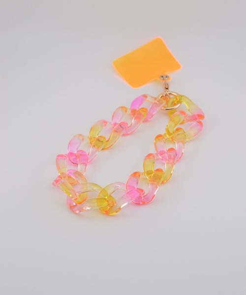 BROTHERHOOD（ブラザーフッド）の「【eY】ジェリー ビッグ カーブチェーン スマホ リスト ストラップ（スマホグッズ・レディース・オレンジ系その他/クリア/イエロー/グリーン系その他/ピンク系その他/イエロー系その他/ブルー系その他/その他2/ピンク系その他2/パープル系その他/ゴールド/ブラック/パープル系その他2/その他1・FREE）」の14枚目の写真