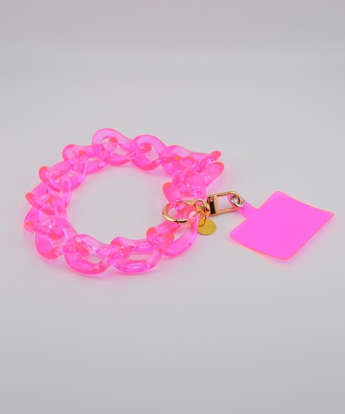 BROTHERHOOD（ブラザーフッド）の「【eY】ジェリー ビッグ カーブチェーン スマホ リスト ストラップ（スマホグッズ・レディース・オレンジ系その他/クリア/イエロー/グリーン系その他/ピンク系その他/イエロー系その他/ブルー系その他/その他2/ピンク系その他2/パープル系その他/ゴールド/ブラック/パープル系その他2/その他1・FREE）」の8枚目の写真