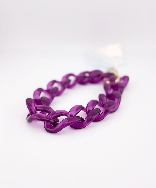 BROTHERHOOD（ブラザーフッド）の「【eY】ジェリー ビッグ カーブチェーン スマホ リスト ストラップ（スマホグッズ・レディース・オレンジ系その他/クリア/イエロー/グリーン系その他/ピンク系その他/イエロー系その他/ブルー系その他/その他2/ピンク系その他2/パープル系その他/ゴールド/ブラック/パープル系その他2/その他1・FREE）」の5枚目の写真