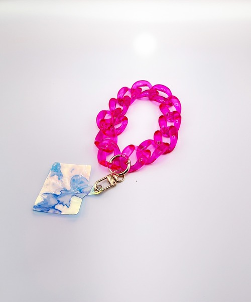 BROTHERHOOD（ブラザーフッド）の「【eY】ジェリー ビッグ カーブチェーン スマホ リスト ストラップ（スマホグッズ・レディース・オレンジ系その他/クリア/イエロー/グリーン系その他/ピンク系その他/イエロー系その他/ブルー系その他/その他2/ピンク系その他2/パープル系その他/ゴールド/ブラック/パープル系その他2/その他1・FREE）」の9枚目の写真