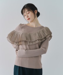 プリーツMIXニット