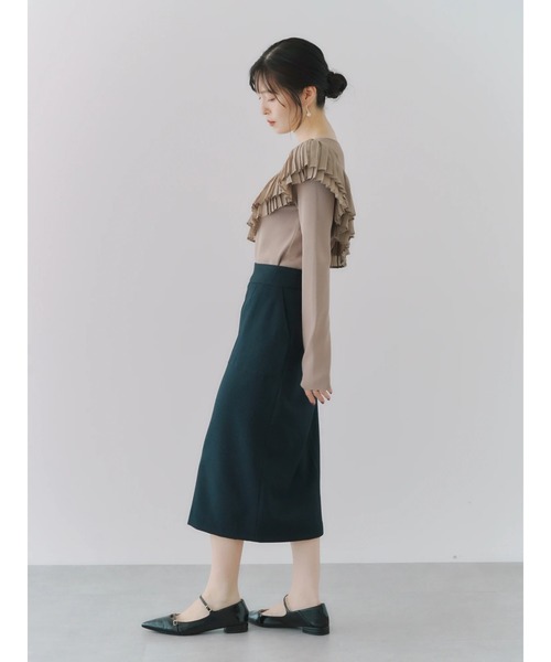 YECCA VECCA(イェッカヴェッカ)の「プリーツMIXニット(ニット/セーター・レディース・ベージュ/ブラック・FREE)」の16枚目の写真