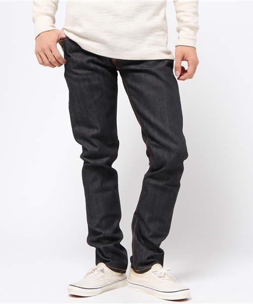 Nudie Jeans(ヌーディージーンズ)の「GRIM TIM/ Dry Selvage (レングス32)(デニムパンツ)」|インディゴブルー
