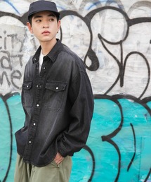 WEGO | WEGO/【24年秋冬新作】デニムBIGシャツ(シャツ/ブラウス)
