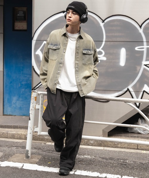 WEGO（ウィゴー）の「WEGO/デニムBIGシャツ（シャツ/ブラウス・メンズ・スカイブルー/ブラック系3・LARGE/MEDIUM/SMALL）」の13枚目の写真