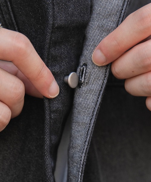 WEGO（ウィゴー）の「WEGO/デニムBIGシャツ（シャツ/ブラウス・メンズ・スカイブルー/ブラック系3・LARGE/MEDIUM/SMALL）」の14枚目の写真