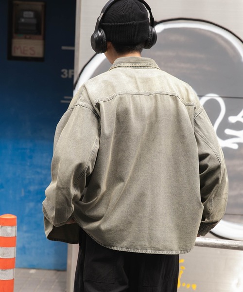 WEGO（ウィゴー）の「WEGO/デニムBIGシャツ（シャツ/ブラウス・メンズ・スカイブルー/ブラック系3・LARGE/MEDIUM/SMALL）」の22枚目の写真