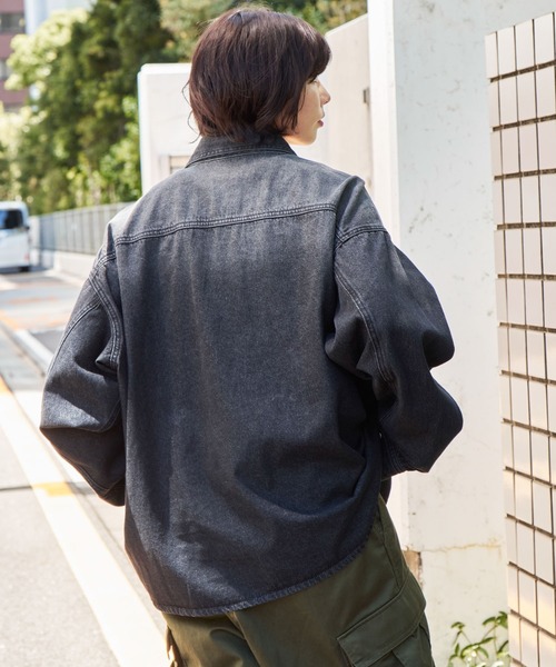 WEGO（ウィゴー）の「WEGO/デニムBIGシャツ（シャツ/ブラウス・メンズ・スカイブルー/ブラック系3・LARGE/MEDIUM/SMALL）」の8枚目の写真
