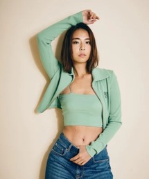 ROXY（ロキシー）の「BEAR HUG/ロキシーショート丈キャミ＆カーディガンアンサンブル（アンサンブル）」