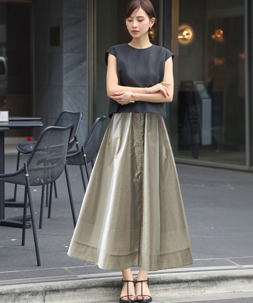 【セール】シアーフレアスカート【洗える】（スカート）｜ELFRANK（エルフランク）