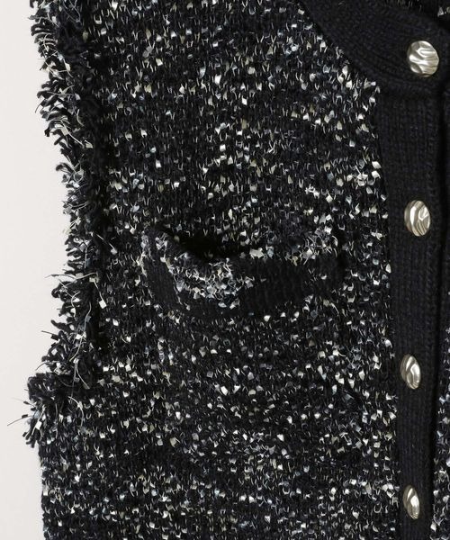JEANASIS（ジーナシス）の「ジャガードニットショートベスト/143892（ベスト・レディース・ブラック系その他/ホワイト系その他・FREE）」の6枚目の写真