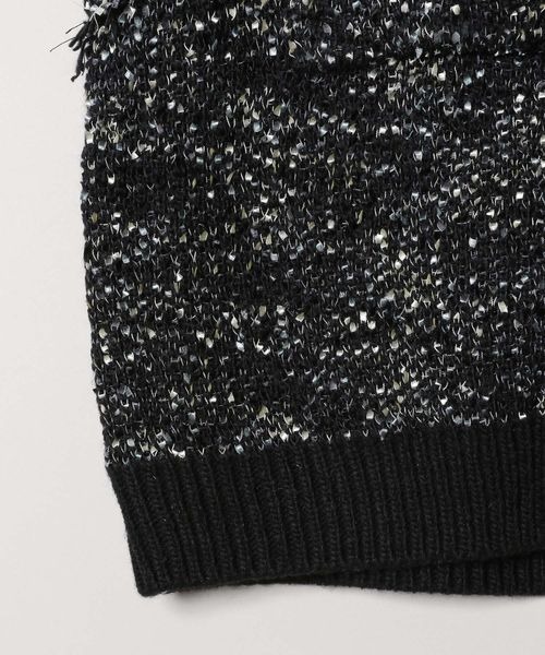 JEANASIS（ジーナシス）の「ジャガードニットショートベスト/143892（ベスト・レディース・ブラック系その他/ホワイト系その他・FREE）」の7枚目の写真