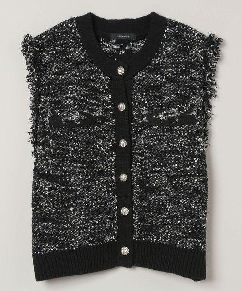 JEANASIS（ジーナシス）の「ジャガードニットショートベスト/143892（ベスト・レディース・ブラック系その他/ホワイト系その他・FREE）」の19枚目の写真