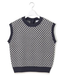 【WOMEN】ANTI PILLING WOOL ジャガードニットベスト