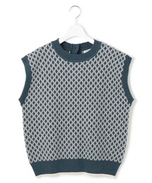 【WOMEN】ANTI PILLING WOOL ジャガードニットベスト