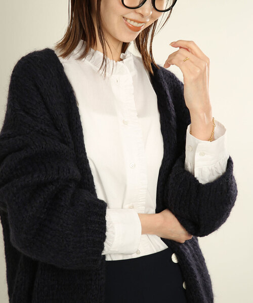 SLOBE IENA(スローブイエナ)の「ミニフリルブラウス(シャツ/ブラウス・レディース・グレー/ブルー系その他/ホワイト・FREE)」の11枚目の写真