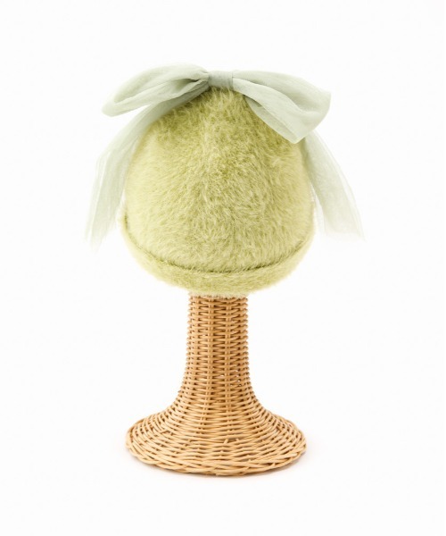 Casselini（キャセリーニ）の「Casselini(キャセリーニ)ビッグリボンニットワッチ（ニットキャップ/ビーニー・レディース・ブラック/グレー/ライム・FREE）」の7枚目の写真