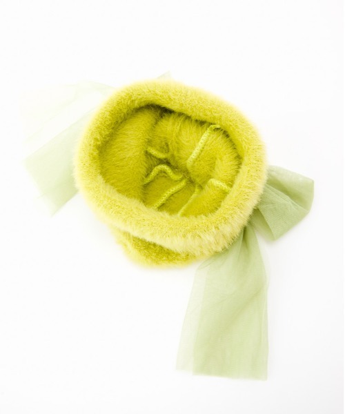 Casselini（キャセリーニ）の「Casselini(キャセリーニ)ビッグリボンニットワッチ（ニットキャップ/ビーニー・レディース・ブラック/グレー/ライム・FREE）」の8枚目の写真