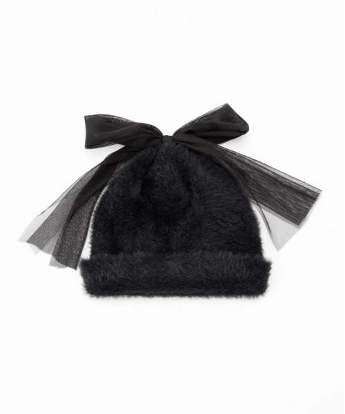 Casselini（キャセリーニ）の「Casselini(キャセリーニ)ビッグリボンニットワッチ（ニットキャップ/ビーニー・レディース・ブラック/グレー/ライム・FREE）」の22枚目の写真