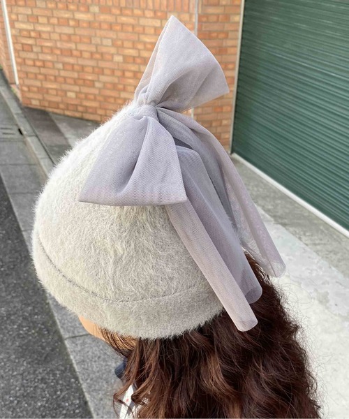 Casselini（キャセリーニ）の「Casselini(キャセリーニ)ビッグリボンニットワッチ（ニットキャップ/ビーニー・レディース・ブラック/グレー/ライム・FREE）」の18枚目の写真