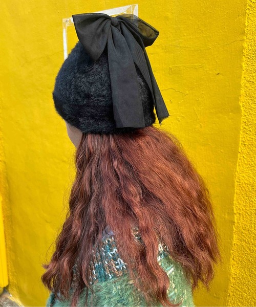 Casselini（キャセリーニ）の「Casselini(キャセリーニ)ビッグリボンニットワッチ（ニットキャップ/ビーニー・レディース・ブラック/グレー/ライム・FREE）」の20枚目の写真