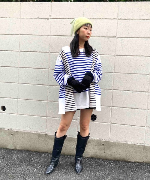 Casselini（キャセリーニ）の「Casselini(キャセリーニ)ビッグリボンニットワッチ（ニットキャップ/ビーニー・レディース・ブラック/グレー/ライム・FREE）」の15枚目の写真