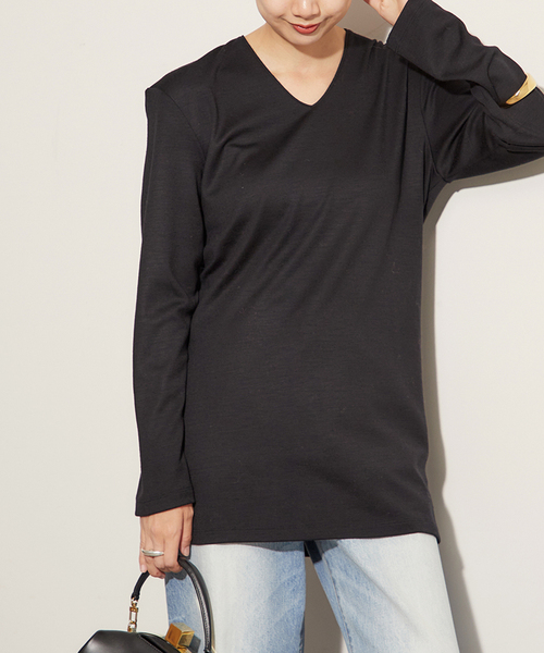 plage（プラージュ）の「SQUARE SHOULDER VN Tシャツ（Tシャツ