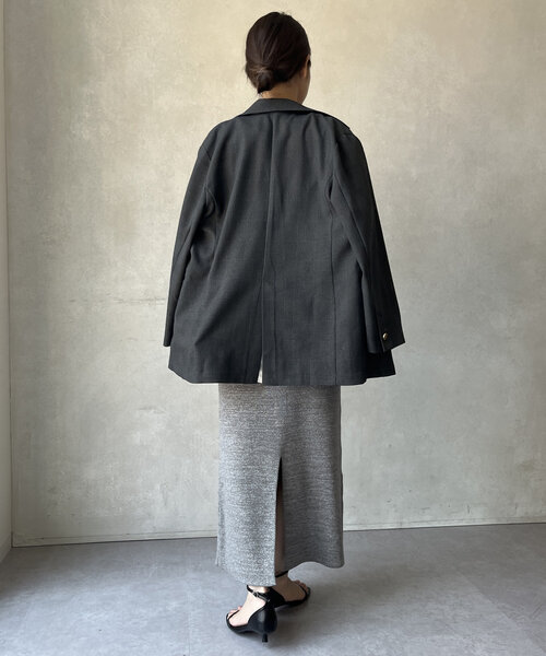 WEB限定】ミラノリブラメニットスカート（スカート）｜DouDou  