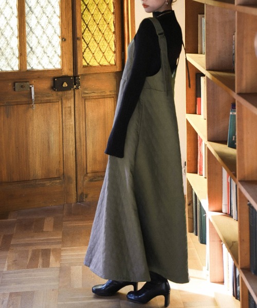 La-gemme（ラジェム）の「キルティングジャンパースカート（ジャンパースカート・レディース・ブラック/アイボリー/カーキ・フリー）」の20枚目の写真