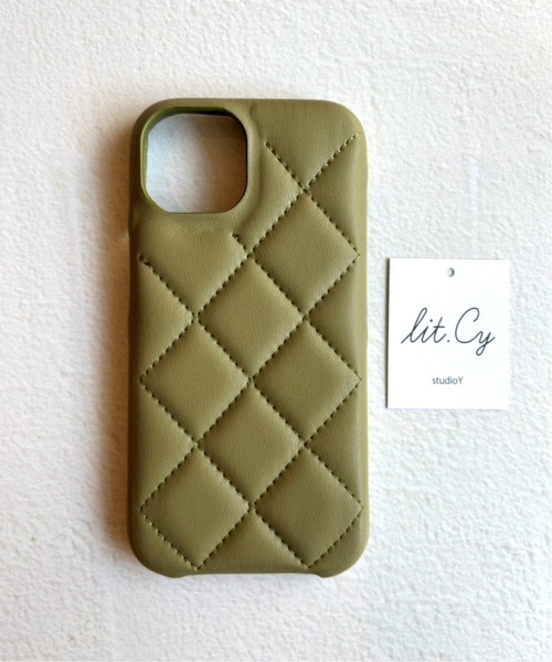 合成皮革 キルティング スマホケース iPhoneケース