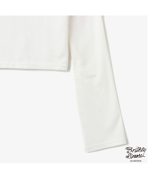 atmos pink(アトモスピンク)の「atmos pink x Britney Spears I LOVE Britney LS T-shirt / アトモス ピンク X ブリトニー スピアーズ アイ ラブ ブリトニー エルエス ティーシャツ 【SP】(Tシャツ/カットソー・レディース・ホワイト/ピンク/ブラック・FREE)」の7枚目の写真